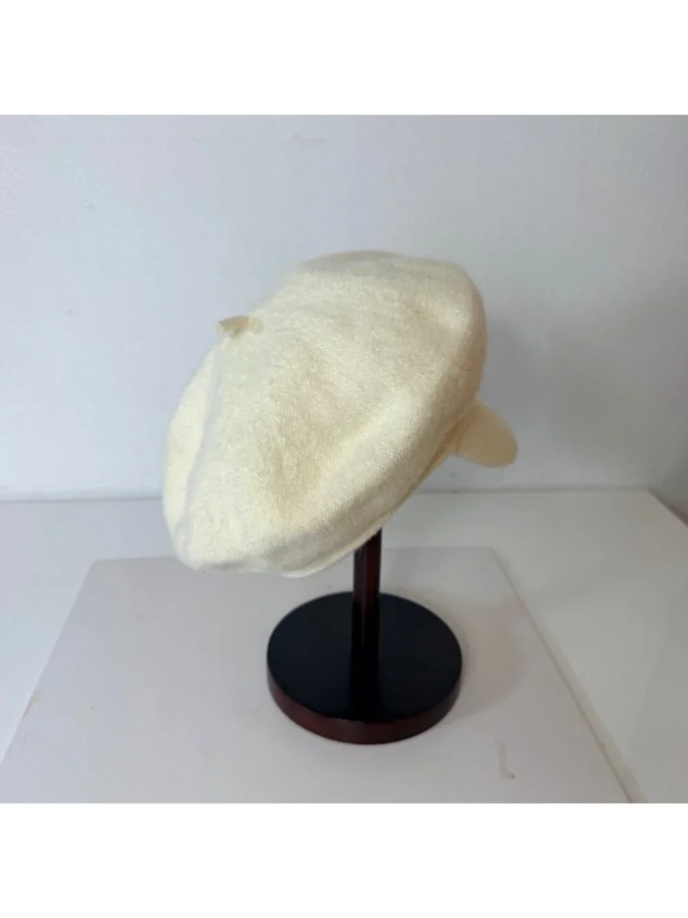 Kensie Cream Newsboy Hat Baker Boy Cap Ivory Knit Womens Winter
